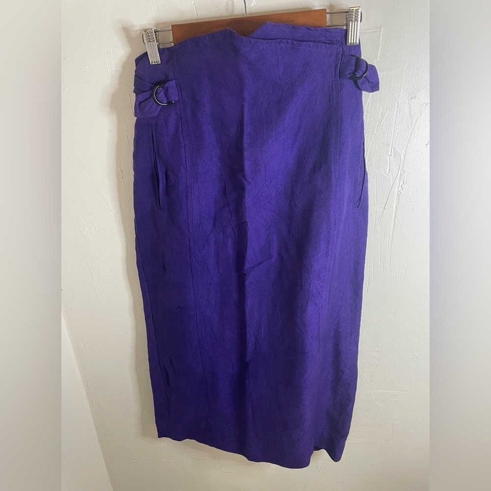 Vintage High Waisted Western Purple Pencil Maxi Skirt​